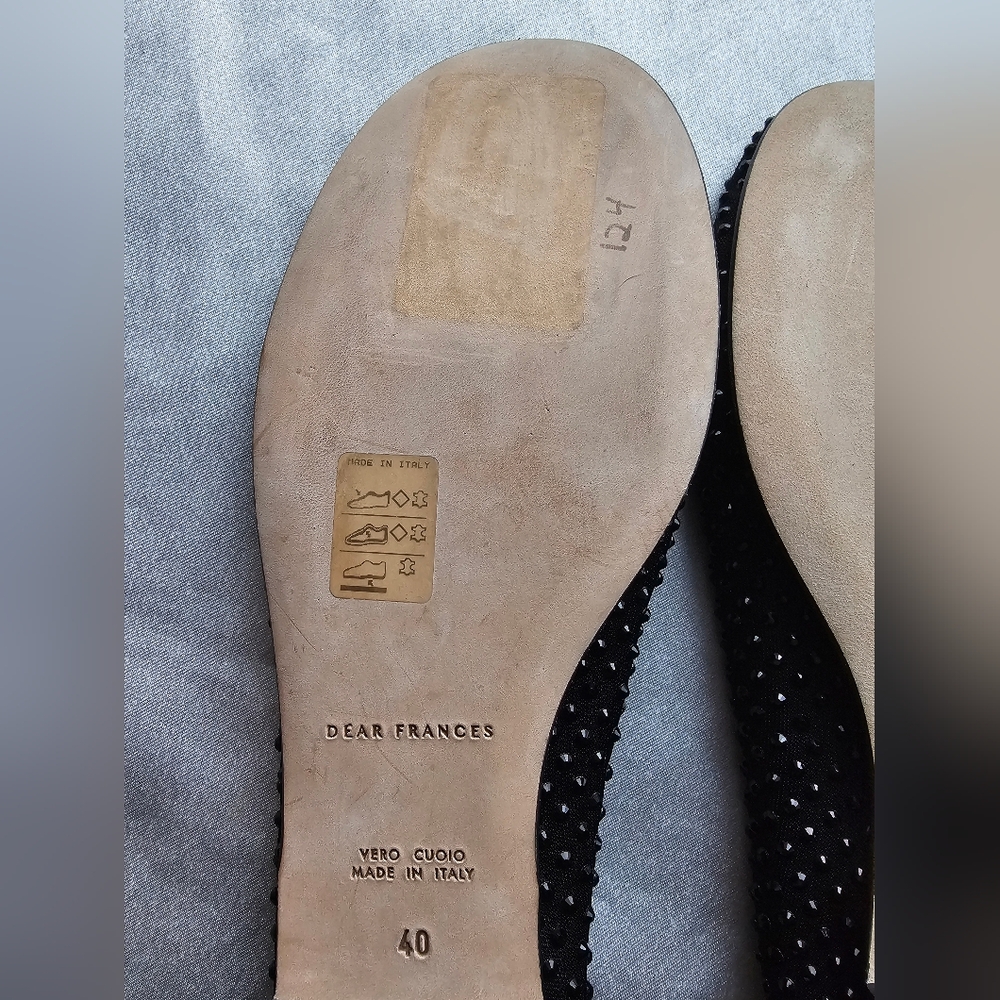 Dear Frances Balla Crystal Embellished Mesh Flats Sz EU40/US10 - Picture 9 of 15